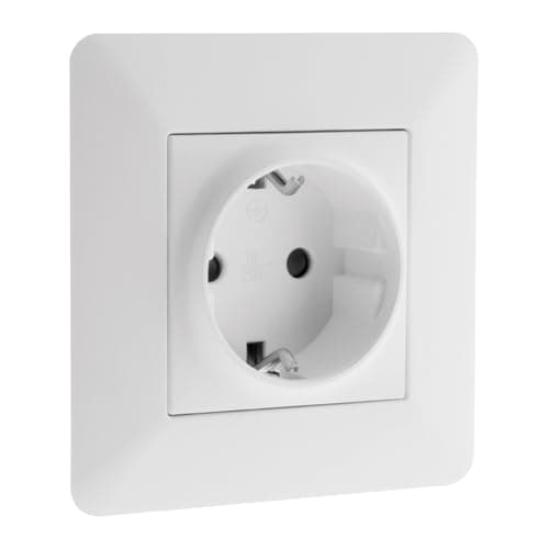 Zenitech Prise Schuko 16A - Blanc - Prise Électrique pour Maison et Bureau