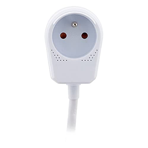 Zenitech HO5VV-F 3m prolongateur à prise gigogne pour la maison - Blanc