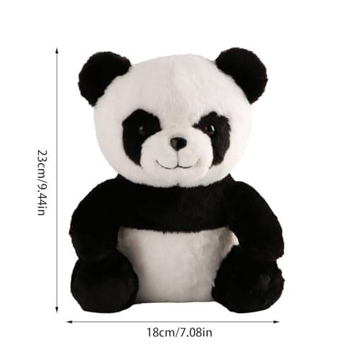 Zunishaone Panda en Peluche Respirant Musique Légère - Peluche Apaisante Réaliste pour Enfants | Couverture Lavable et L