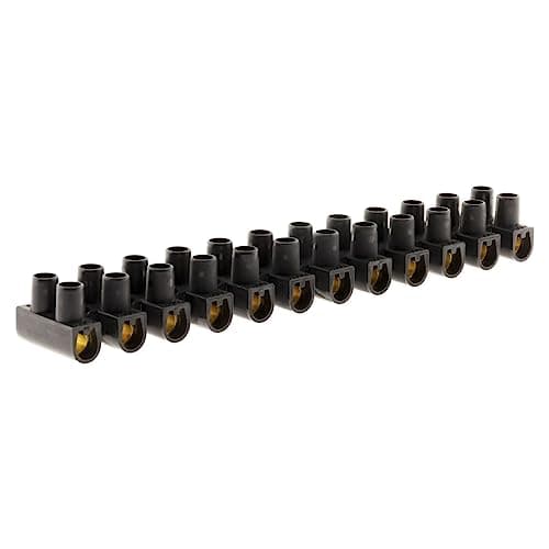 Barrette Zenitech 12 plots Section 25mm² Noir - Électricien - Travaux d'entretien - Isolant thermique