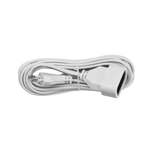 Rallonge électrique Debflex 5.mètres 2P 6.AMP F2x0.75 blanc Debflex HO3VVH2