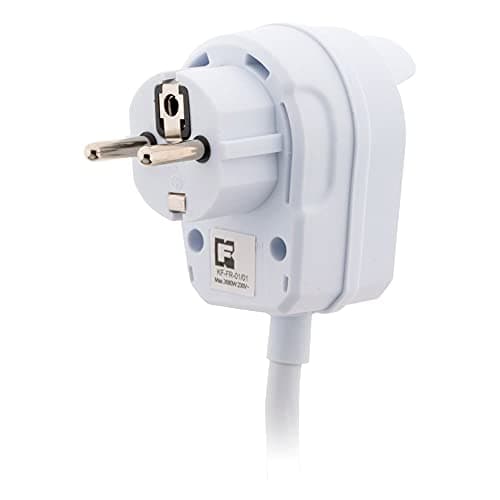 Zenitech HO5VV-F 3m prolongateur à prise gigogne pour la maison - Blanc