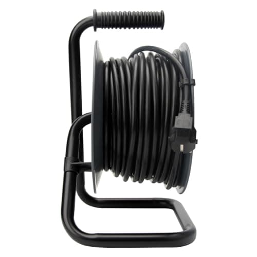 Enrouleur H05VV-F 4 Prises 3G1,5mm² 25m Gris - Zenitech - Câbles - Jardinage - Sécurité