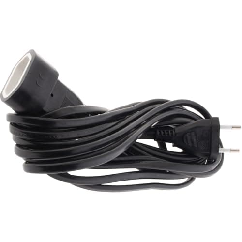 Rallonge de câble HO5VV-F 2x1mm² - 5m - Noir - Électroménager - Présentation simplifiée - Zenitech