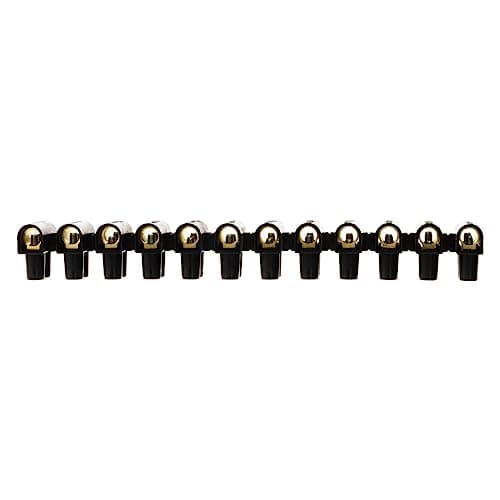 Barrette Zenitech 12 plots Section 25mm² Noir - Électricien - Travaux d'entretien - Isolant thermique