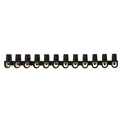 Barrette Zenitech 12 plots Section 25mm² Noir - Électricien - Travaux d'entretien - Isolant thermique