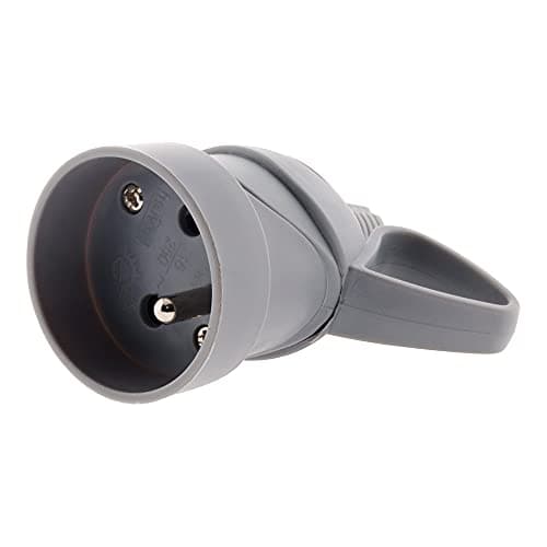 Femme Zenitech Fiche femelle anneau 16A 2P+T Gris Usage professionnel Fonctionneur robuste, connectivité sûre 16A, 2P+T