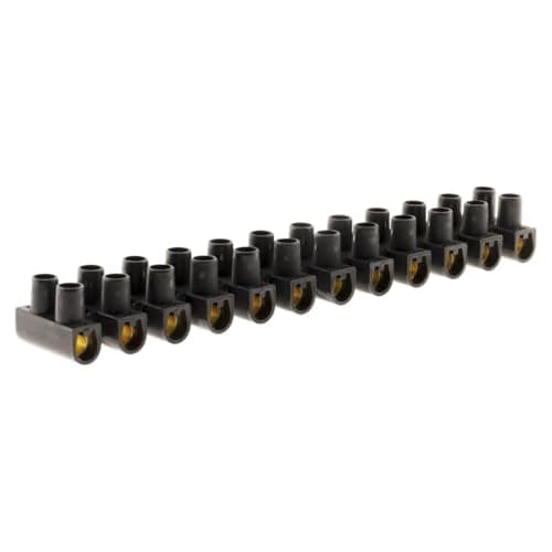 Barrette Zenitech 12 plots Section 25mm² Noir - Électricien - Travaux d'entretien - Isolant thermique