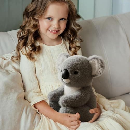 Le Koaly - Guérison émotionnelle à la demande, Jouet en peluche Koalas Gris Confort douillet,Câlin respirant Koala pour