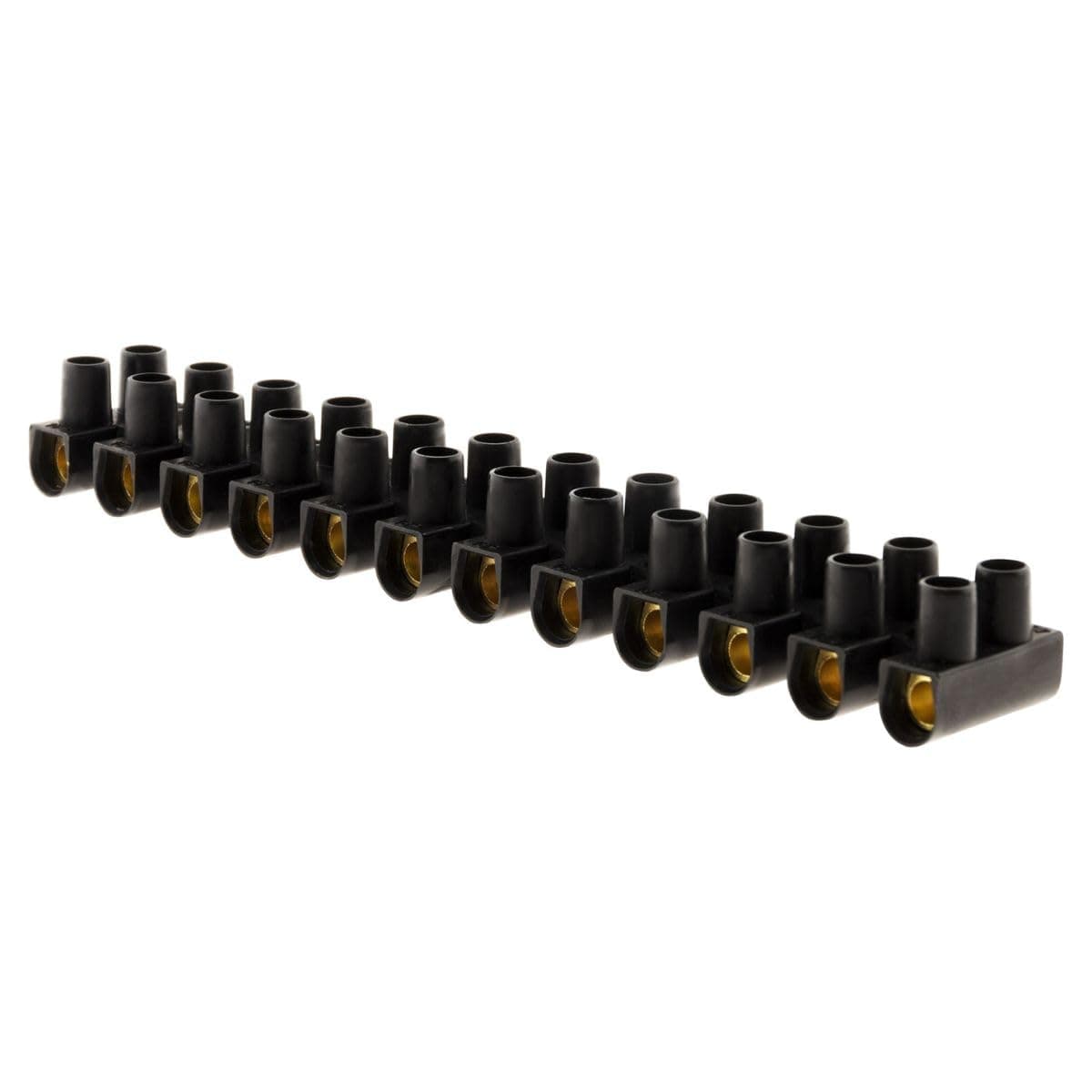 Barrette Zenitech 12 plots Section 25mm² Noir - Électricien - Travaux d'entretien - Isolant thermique