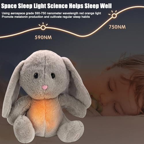 Peluche Veilleuse Bonne Nuit pour Bébé avec Sons Apaisants et Lumineuse