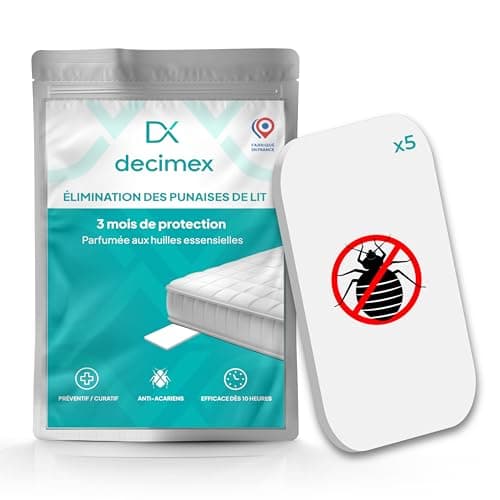 DECIMEX - Plaquette Anti-Punaises de Lit et Acariens - Traitement Efficace et Rapide pour Maison & Literie - Protection — X1