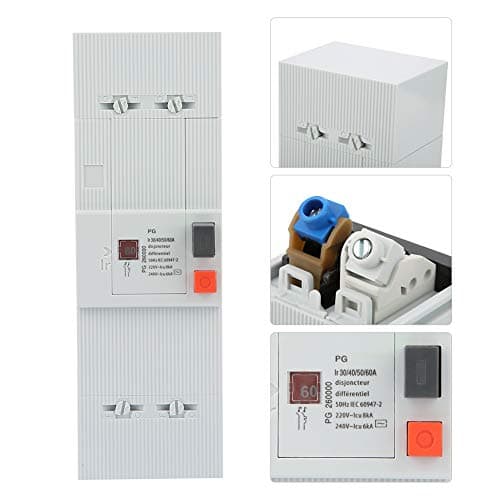 Disjoncteur 2P 30-60A Électrique, Disjoncteur EDF 50Hz/60Hz, Disjoncteur de Protection Bipolaire