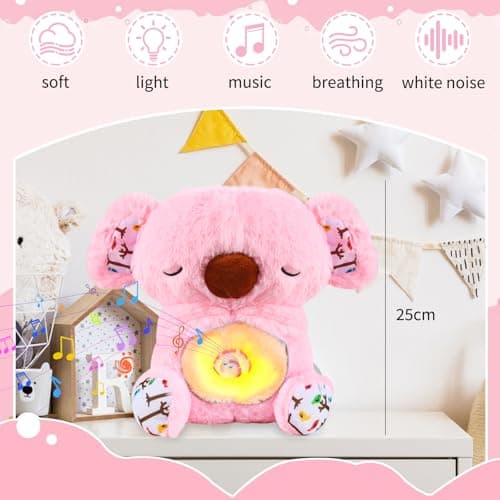 GUBOOM Loutre Qui Respire Rose pour Filles et Garçons Filles et Garçons Sommeil Ease Rose Lanterns Musique Battements Co