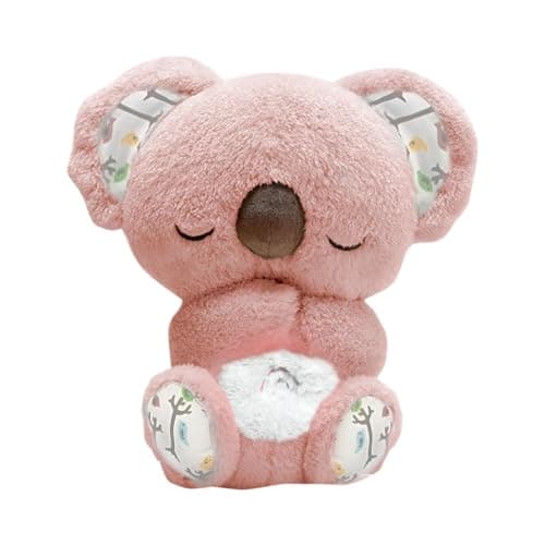 Jouet Animal en Peluche Portable avec Musique et Lumières pour Soulager le Stress et l'Anxiété chez les Enfants et Adult — Pink