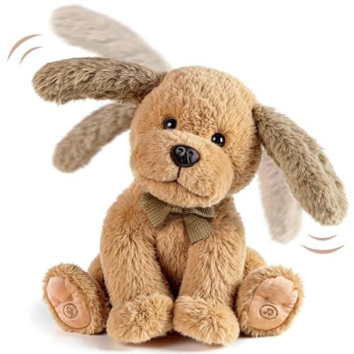 Jouet Peluche Électronique Chien pour Enfants 3-7 Ans, Doux Chien de Compagnie Chanteur d'Oreilles Répète Ce Que Tu Dis