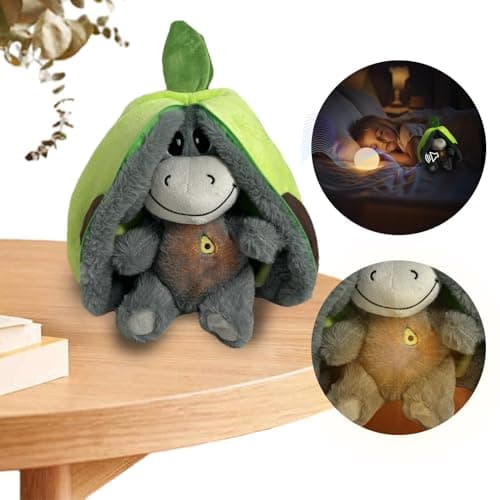 Peluche Respirante Âne pour Bébé 0-5 Ans - Réduction de l'Anxiété, Musique Apaisante, Réalisme des Mouvements de Respira
