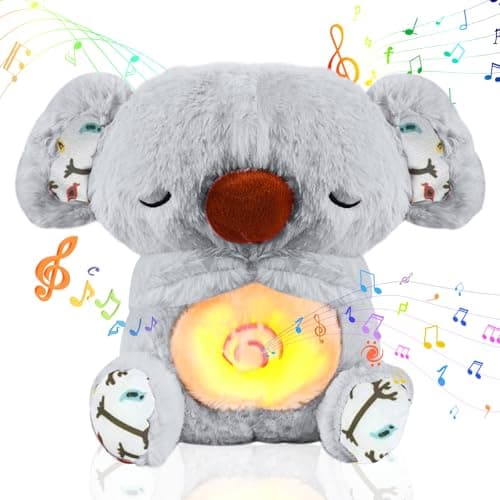 GUBOOM Loutre Qui Respire Rose pour Filles et Garçons Filles et Garçons Sommeil Ease Rose Lanterns Musique Battements Co — Gris