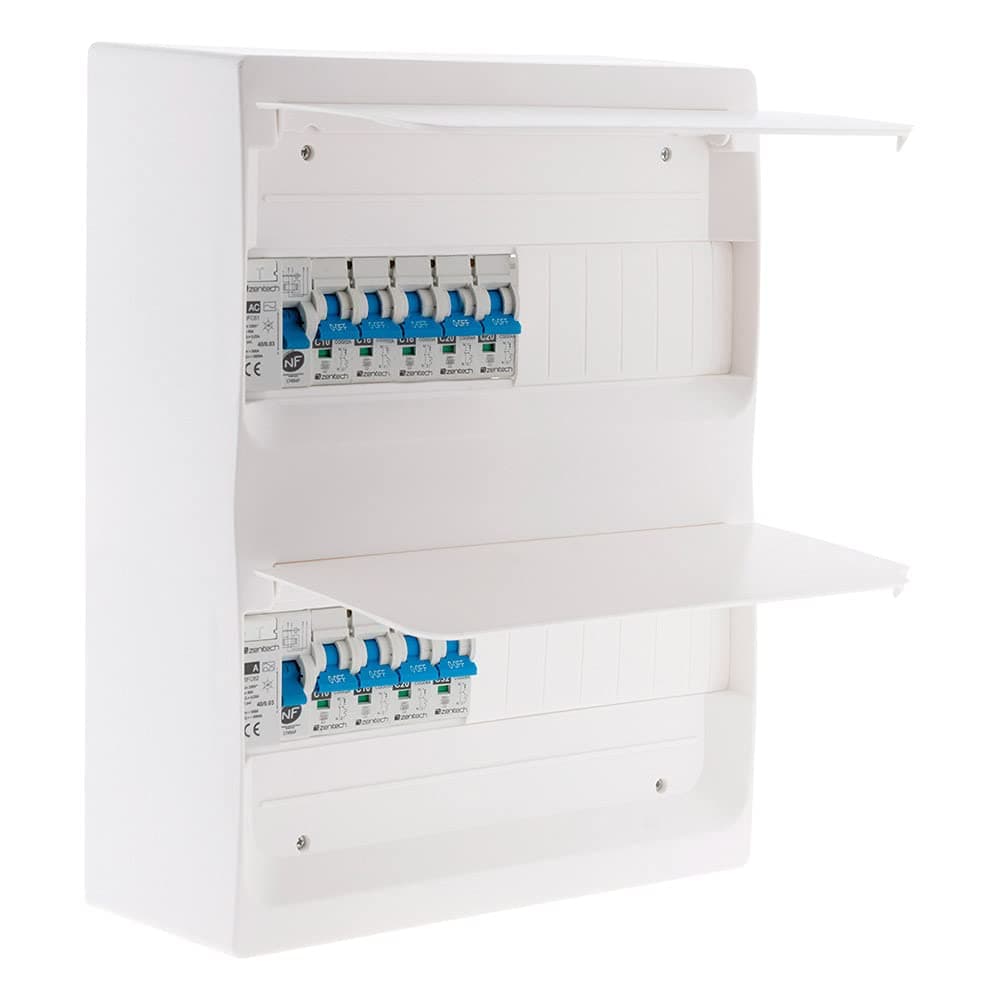 Zenitech Coffret T3 26 modules + 9 disjoncteurs + 2 interrupteurs - Éléments clés pour la sécurité électrique - Idéal po