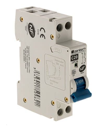 Zenitech - Disjoncteur Électrique 20A PH/N NF pour Chauffe-eau Électrique - Sécurité et Protection contre les Surcharges