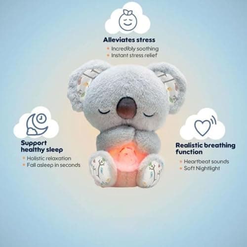 Jouet Animal en Peluche Portable avec Musique et Lumières pour Soulager le Stress et l'Anxiété chez les Enfants et Adult