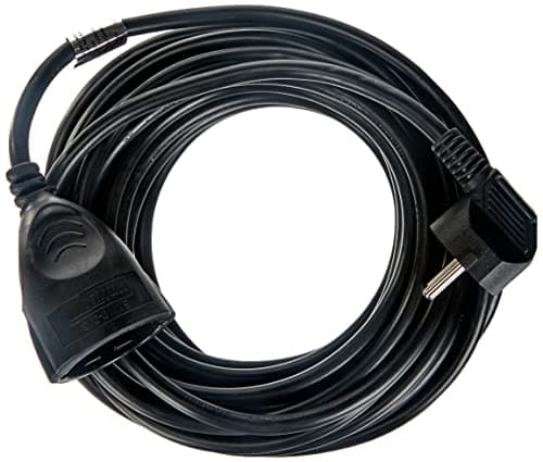 Unitec Rallonge Schuko H05VV-F 3G 1,5 mm² 10 m Noir Électrique Flexible Sécurisée (Import Allemagne)
