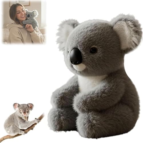 Le Koaly - Guérison émotionnelle à la demande, Jouet en peluche Koalas Gris Confort douillet,Câlin respirant Koala pour