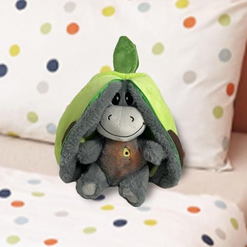 Peluche Respirante Âne pour Bébé 0-5 Ans - Réduction de l'Anxiété, Musique Apaisante, Réalisme des Mouvements de Respira