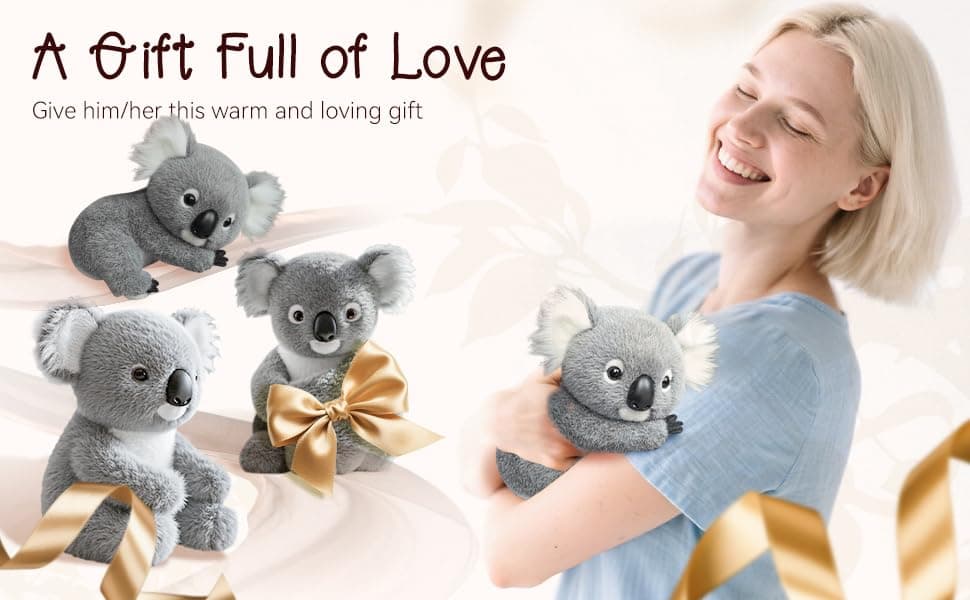 Koaly Jouet en Peluche Koala Ultra Doux et Respirant - Pour Tous les Âges, Soulage le Stress