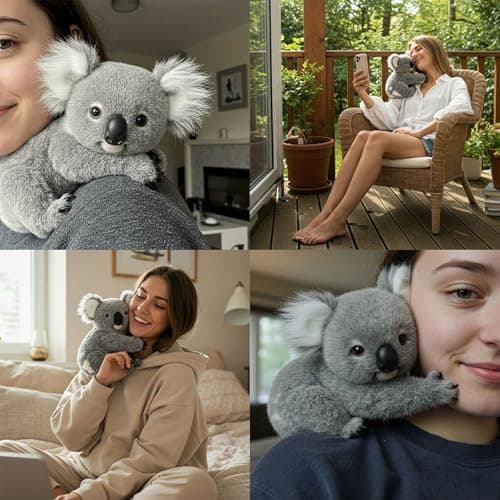 Koaly Peluche de soutien émotionnel - Peluche apaisante pour stress et anxiété - Coussin relaxant pour adultes et jeunes