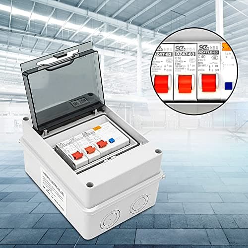 Mini Disjoncteur de Fuite 30mA 40A - Unité Consommateurs Universelle 2MCB - Pour Caravanes et Camionettes