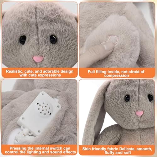 Peluche Veilleuse Bonne Nuit pour Bébé avec Sons Apaisants et Lumineuse