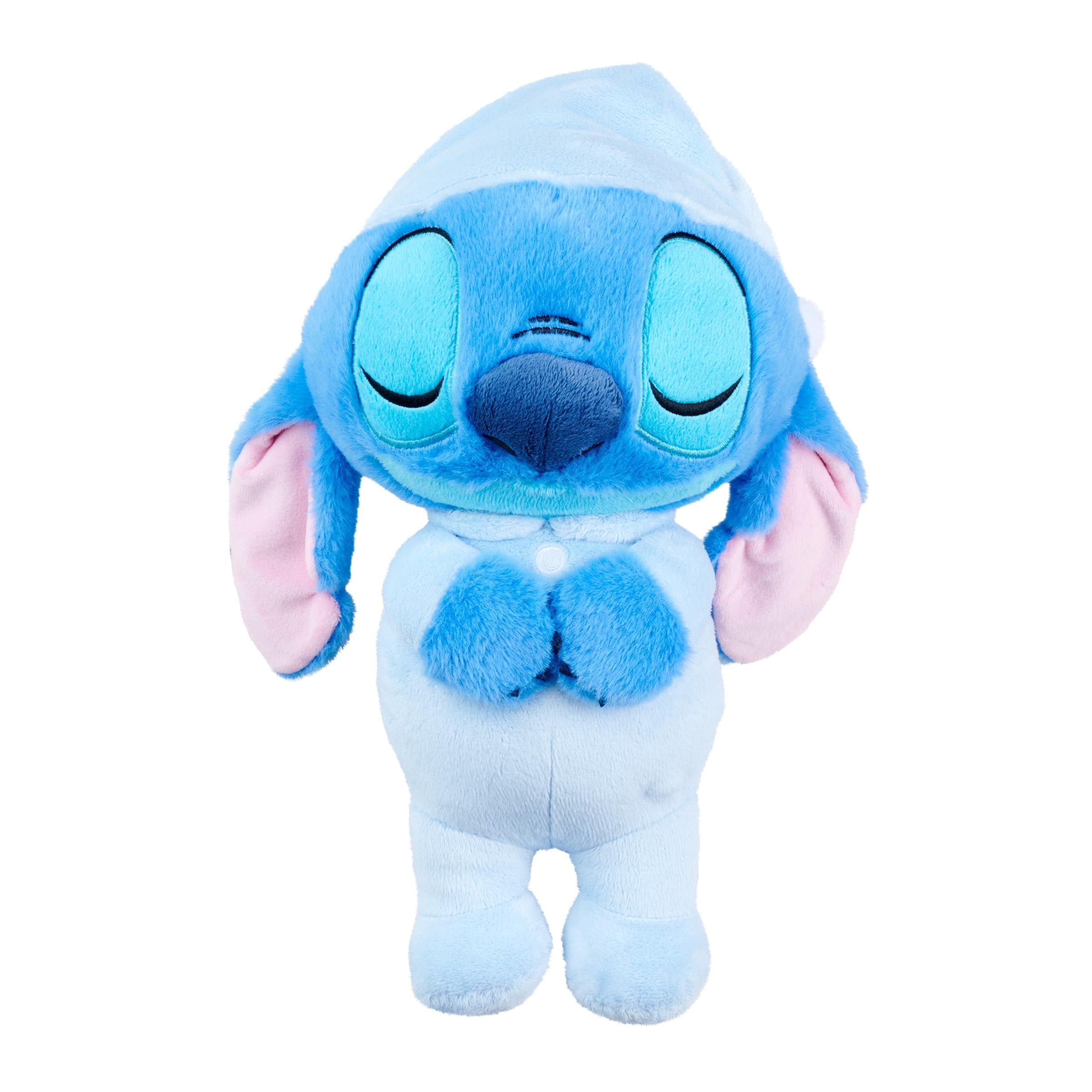 Simba Peluche Stitch Dormant Disney Licencé - 31 cm avec Fonction Respiration, Lumière et Musique Relaxante pour Bébé (6