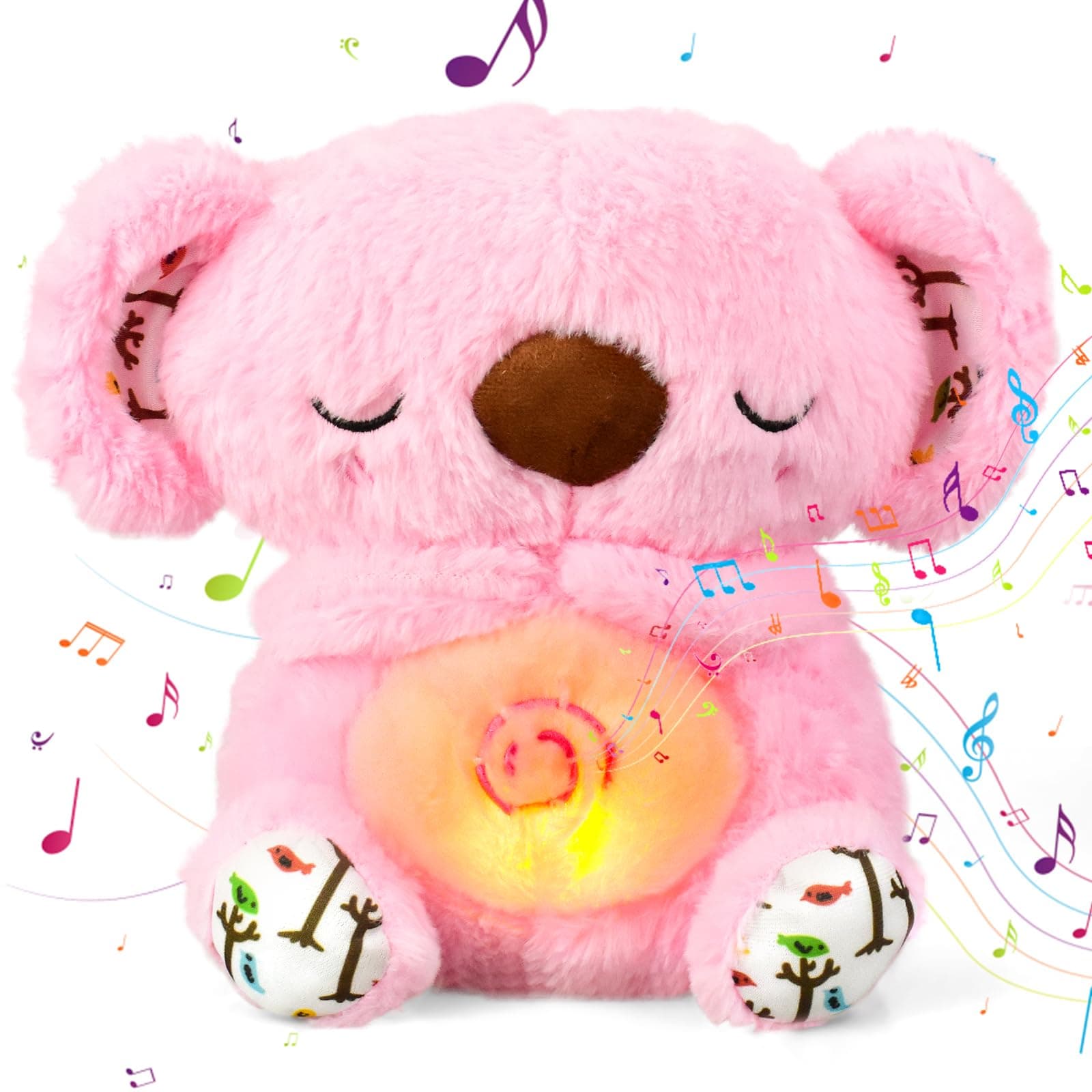 Peluche Koala Respire Cadeau Enfant Écouter Musiques Lumières Anniversaire