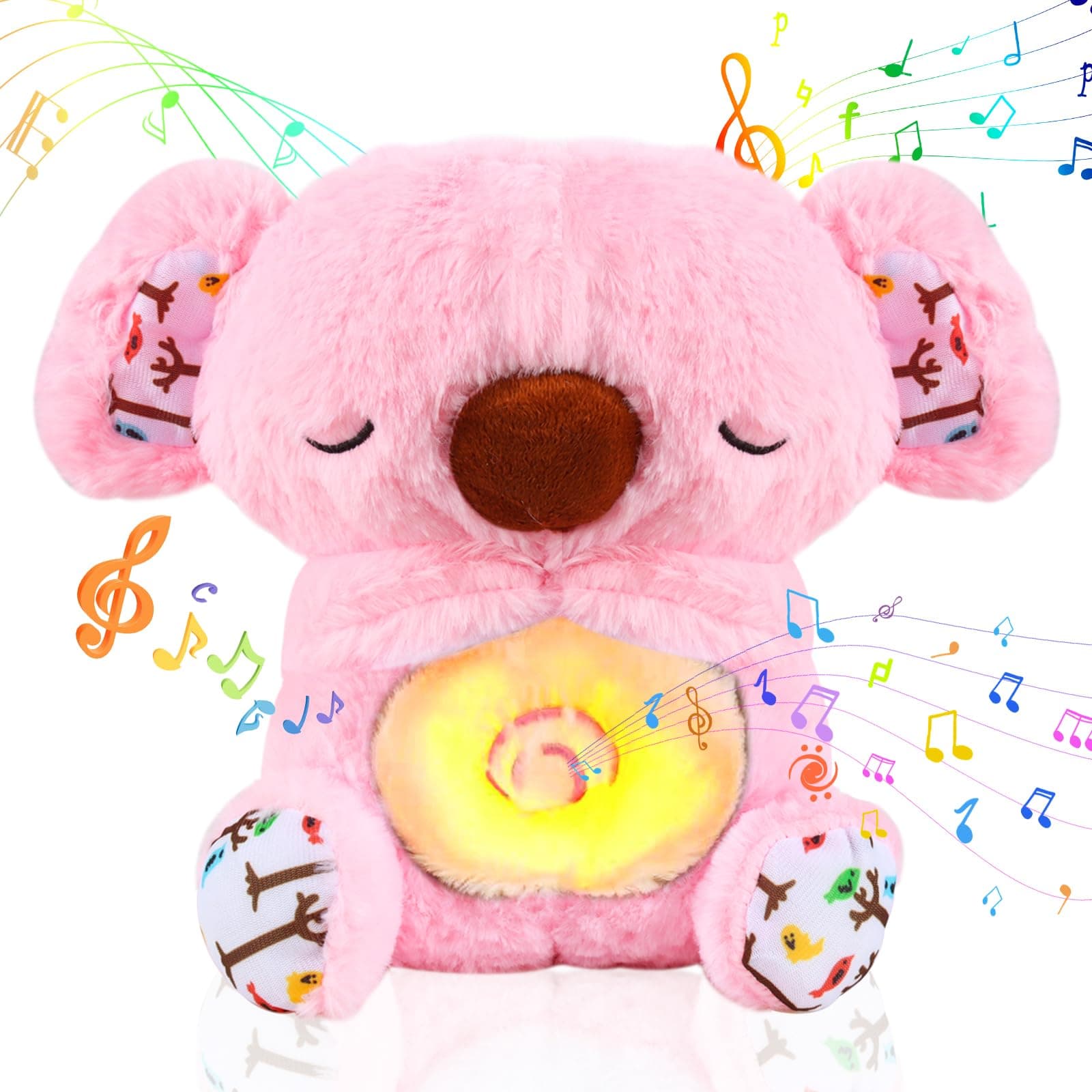 GUBOOM Loutre Qui Respire Rose pour Filles et Garçons Filles et Garçons Sommeil Ease Rose Lanterns Musique Battements Co