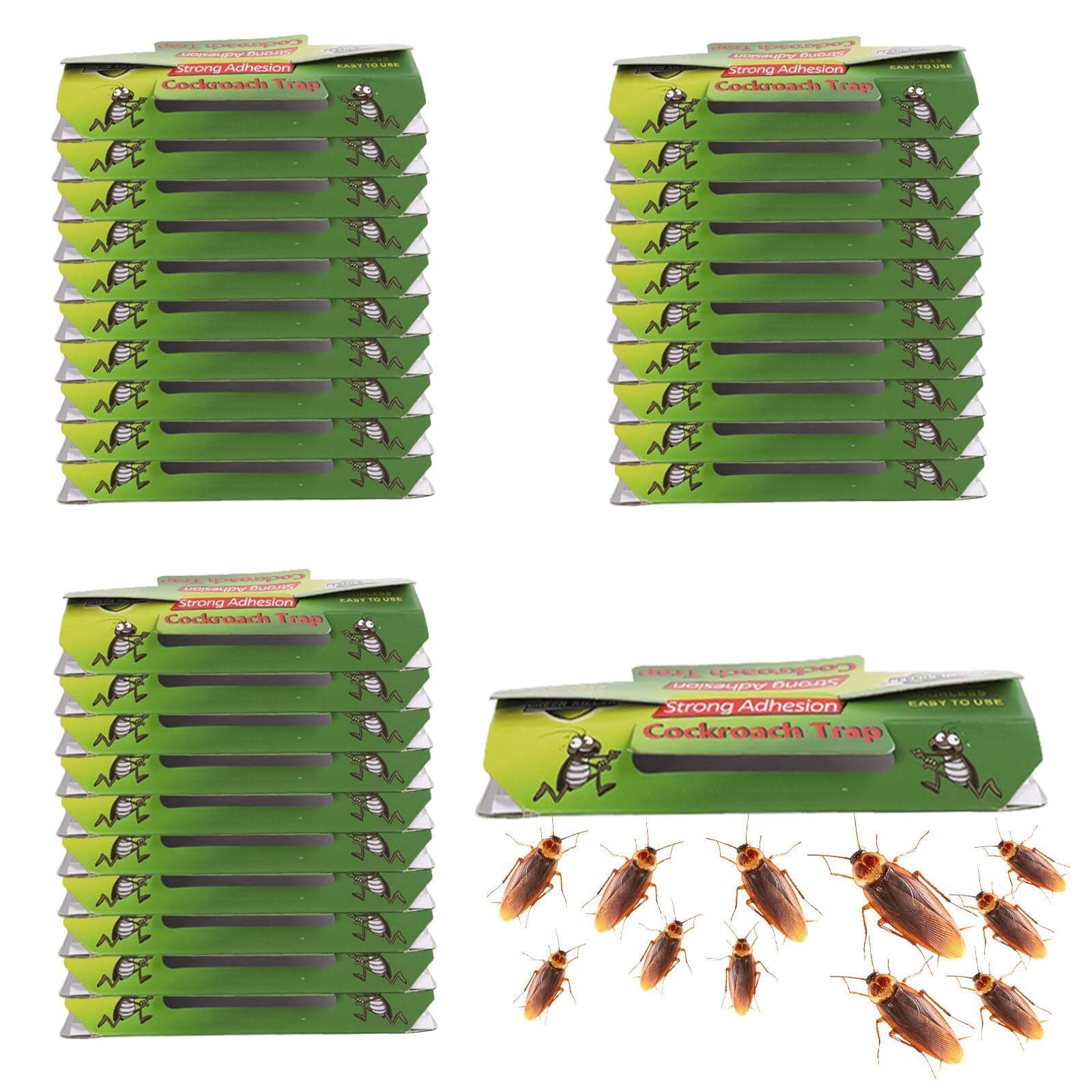 title：30 Pièges à Cafards Collants Non Toxiques pour Maison et Salle de Bain, Cuisine et Bureau - Piege Anti Cafards An